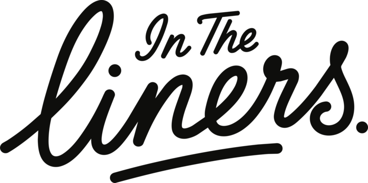 In The Liners, hand-lettered script logo
